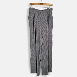 Vintage Ann Taylor Checked High Waisted Pleated Wide Leg Relaxed Trouser Pant 14